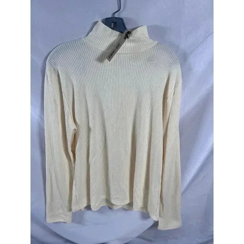 Coco+Carmen Cream Knit Turtle Neck Women's Sz L/XL NWT